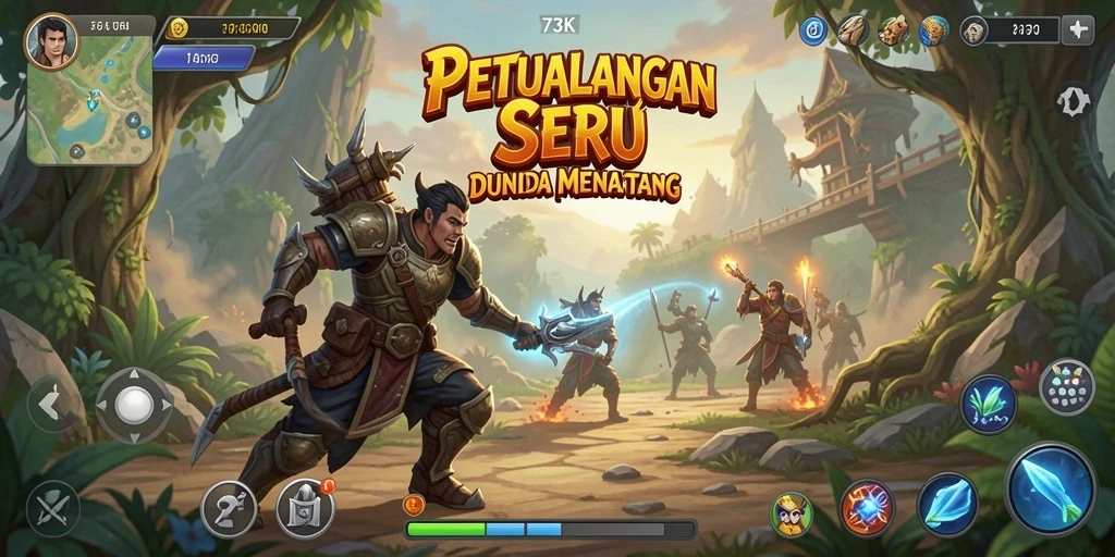 Gameplay seru di dunia petualangan yang penuh tantangan.