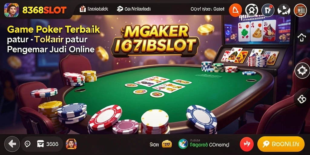 Tampilan menarik gameplay Poker di 8368SLOT.