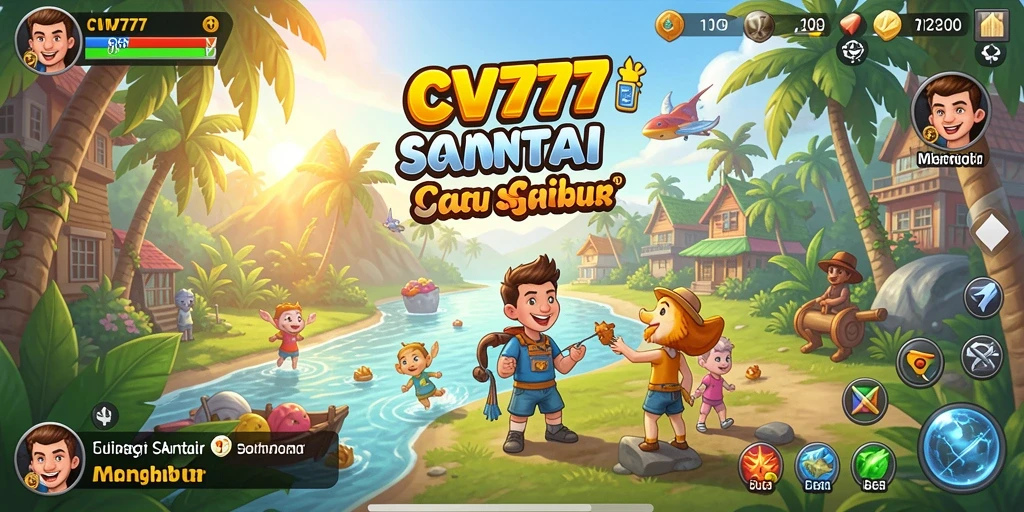 Tampilan gameplay CV777 yang penuh warna dan menghibur