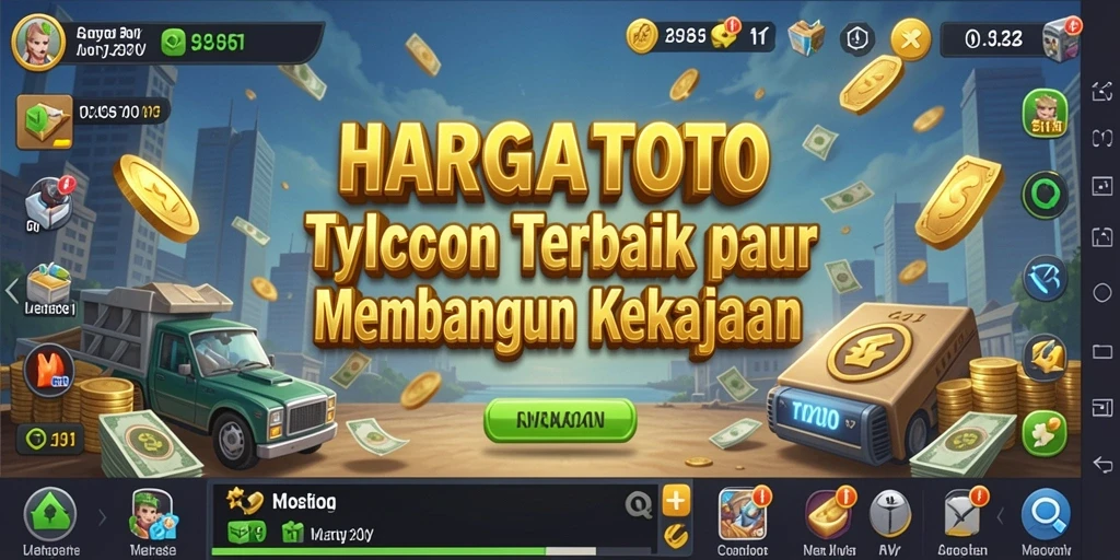 Tampilan menarik dari gameplay HARGATOTO yang penuh strategi bisnis.