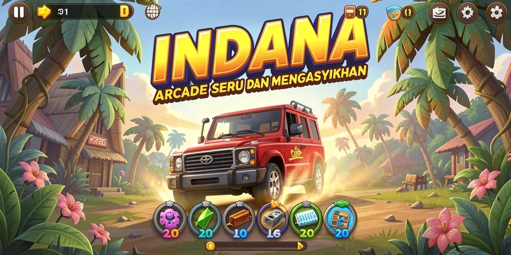 Tampilan gameplay <strong>INDAAA</strong> yang mengasyikkan dan penuh warna.