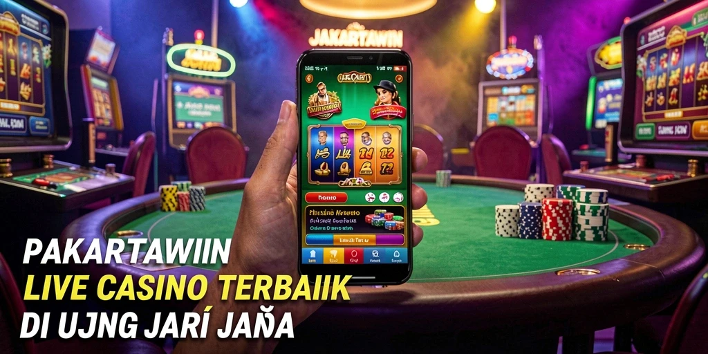 Tampilan gameplay JAKARTAWIN yang mendebarkan dengan dealer langsung.