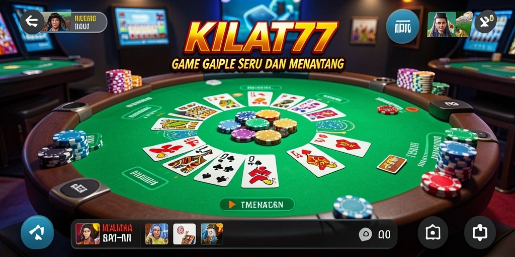 Tampilan gameplay KILAT77 yang menarik dalam permainan Gaple.