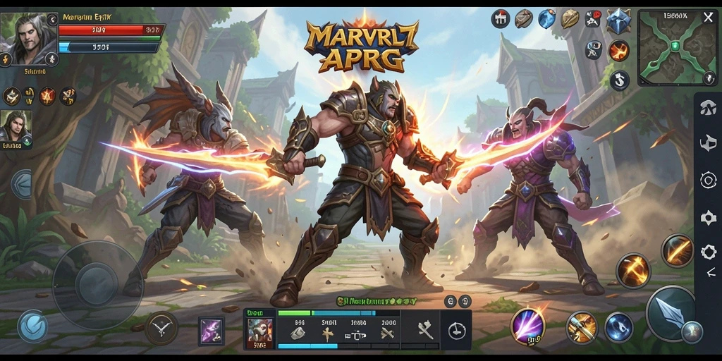 Tampilan mengesankan gameplay MARVRL77 dengan aksi bertempur seru.
