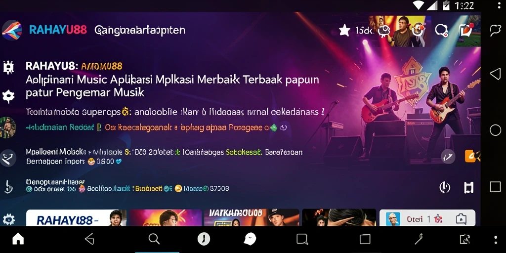 Tampilan gameplay RAHAYU88 saat menikmati musik.