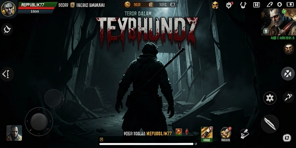 Tampilan gameplay REPUBLIK77 yang menegangkan dan mencekam.