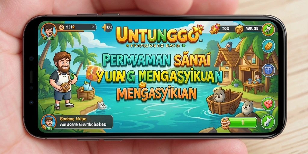 Gambaran gameplay UNTUNGGO yang menyenangkan dan penuh warna.