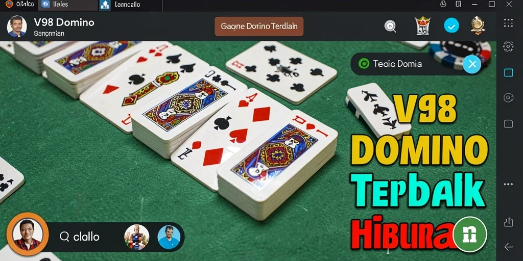 Gambaran gameplay seru dan interaktif dari permainan domino V98.